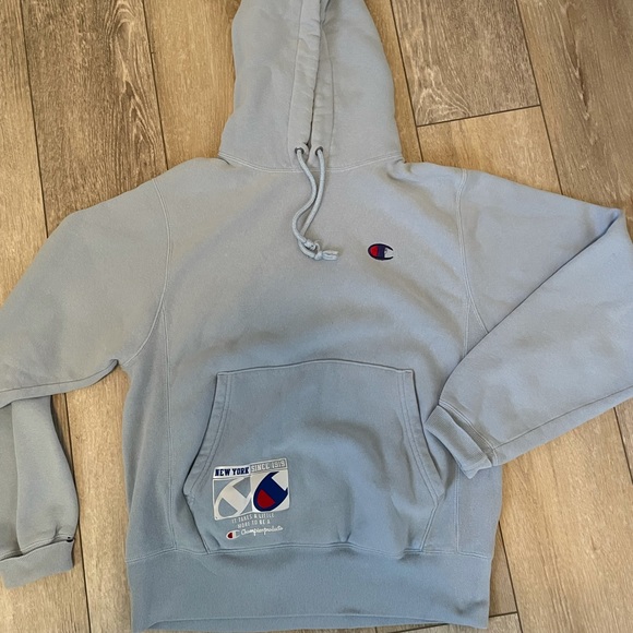 Baby Blue Champion Hoodie - Picture 1 of 4